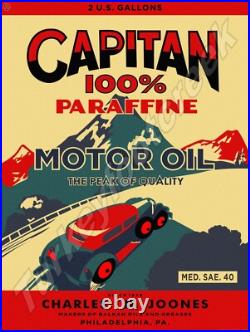 Capitan Motor Oil 24 x 30 METAL SIGN
