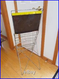 Casite Motor Oil Can Gas Station Display Stand Metal Sign Rack Vintage 1950's