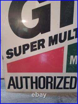 Castrol GTX Super Multi-Grade Motor Oil Embossed Authorized Dealer Metal Sign