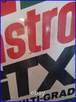 Castrol GTX Super Multi-Grade Motor Oil Embossed Authorized Dealer Metal Sign