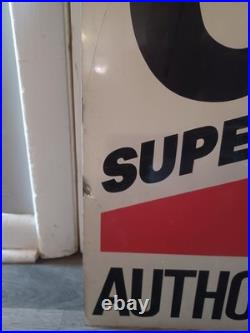 Castrol GTX Super Multi-Grade Motor Oil Embossed Authorized Dealer Metal Sign