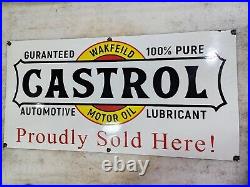 Castrol Motor Oil 48 X 24 Inches Enamel Sign