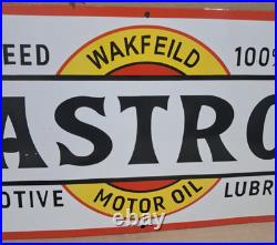 Castrol Motor Oil Porcelain Enamel Sign 36 x 15 Inches 1 Sided