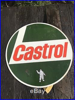 Castrol Tin Motor Oil Sign Rare