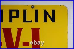 Champlin HI-V-I Motor Oil Double Sided Porcelain Sign 32 Inches Wide 20 Tall