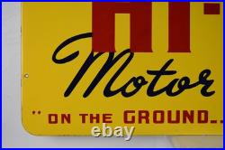 Champlin HI-V-I Motor Oil Double Sided Porcelain Sign 32 Inches Wide 20 Tall