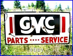Chevy Chevrolet GMC GM Motor Gas Oil Hand Painted Truck PARTS SERVICE Sign 36