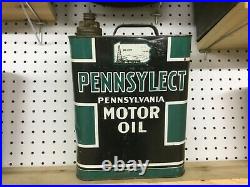 Coreco Pennsylect 2 Gallon Motor Oil Can Continental Refining Oil City Pa Sign