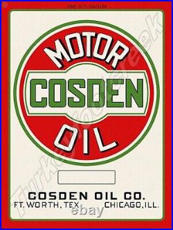 Cosden Motor Oil 24 x 32 METAL SIGN