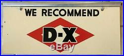 D-X WE RECOMMEND Double-sided SIGN DIAMOND Sunoco DX MOTOR OIL GASOLINE