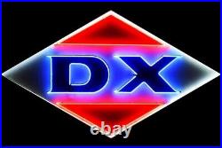 DX Motor Oil & Gasoline DIECUT NEW 28 Wide Sign USA STEEL XL Size 6 lbs