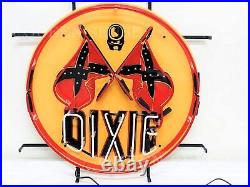Dixie Gas Gasoline Motor Oil 24x20 Neon Light Sign Lamp HD Vivid With Dimmer