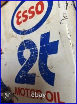 ESSo Original Vintage 1950s Esso motorcycle Motor Oil Flange Sign