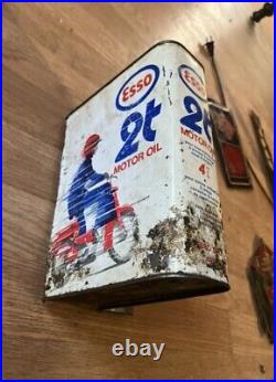 ESSo Original Vintage 1950s Esso motorcycle Motor Oil Flange Sign