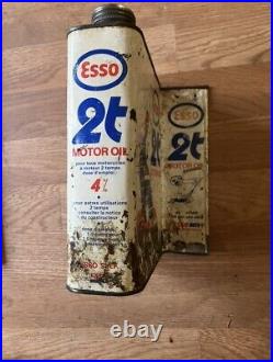 ESSo Original Vintage 1950s Esso motorcycle Motor Oil Flange Sign