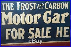 Early 1900s Original Polarine Motor Oil Advertising Vintage Steel Flange Sign