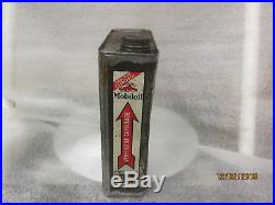 Early Original Gargoyle Mobiloil BB Motor Oil 1/2 Gallon Metal Can