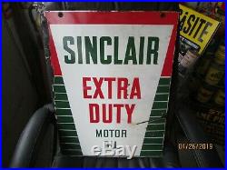 Early Original Sinclair Extra Duty Motor Oil Porcelain Sign