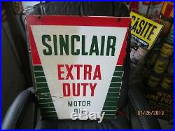 Early Original Sinclair Extra Duty Motor Oil Porcelain Sign