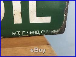 Early Original Wakefield Castrol Motor Oil Enamel Sign