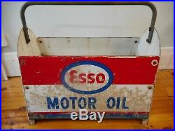 Esso Motor Oil 10 Bottle Rack. Sign