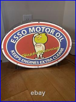 Esso Motor Oil Drop Boy Light Garage Vintage Petrol Sign