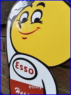 Essoman Enamel Sign Esso man sign motor oil petrol garage sign oil drip man sign