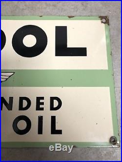 Flying A Service porcelain sign gas station Tydol Motor Oil Texaco Frontier Rare
