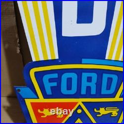 Ford Porcelain Enamel Sign 40 x 20 Inches 1 Sided