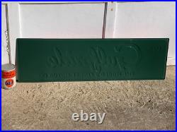 GULFPRIDE MOTOR OIL LARGE EMBOSSED METAL SIGN, (42x 12) NICE SIGN, EXC COND GULFPRIDE MOTOR OIL LARGE EMBOSSED METAL SIGN, (42x 12) NICE SIGN, EXC COND
