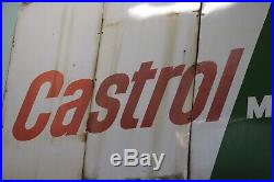 Genuine 4-piece original Castrol Motor Oil enamel sign