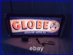 Globe Gasoline Motor Oil LED Display lighted sign lightbox Wall Hanging Light