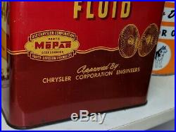Gorgeous MOPAR Chrysler Motor Oil Fluid Drive Metal Gallon Can Auto Hemi Nice