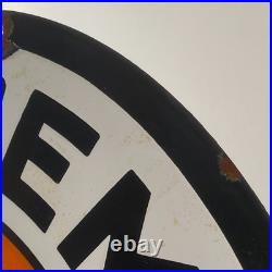 Gulf Enamel Sign Ø 50cm (19.7) Retro Motor Oil Collector Vintage Wall Decor