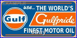 Gulfpride Motor Oil Gas Station Vintage Old Sign Remake Aluminum Size Options Gulfpride Motor Oil Gas Station Vintage Old Sign Remake Aluminum Size Options