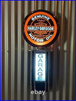Harley Davidson Motor Oil Bar Light Up Premium Garage Sign Light Led