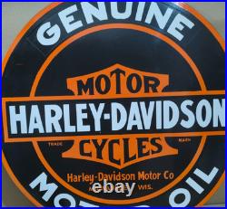 Harley Davidson Motor Oil porcelain Enamel Sign 30 x 30 Inches 1 Sided Harley Davidson Motor Oil porcelain Enamel Sign 30 x 30 Inches 1 Sided