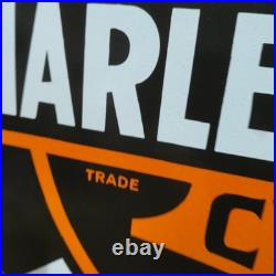 Harley Davidson Motor Oil porcelain Enamel Sign 30 x 30 Inches 1 Sided