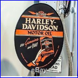 Harley-Davidson Motorcycle Motor Oil Can Curb Lollipop Metal Bike Vintage Style