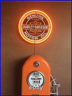 Harley Davidson Motorcycles Genuine Motor Oil 680mm Diameter Neon Sign