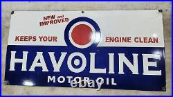 Havoline Motor Oil 48 X 24 Inches Enamel Sign