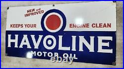 Havoline Motor Oil 48 X 24 Inches Enamel Sign