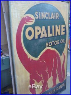 Insegna Sinclair motor oil Opaline Torino old sign legno