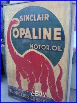 Insegna Sinclair motor oil Opaline Torino old sign legno
