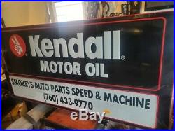 Kendall Motor Oil Metal Sign 6 Ft By 3 Ft in factory wrap. Socal speed shop