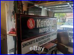 Kendall Motor Oil Metal Sign 6 Ft By 3 Ft in factory wrap. Socal speed shop