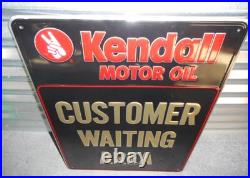 Kendall Motor Oil Sign Embossed 24 Gas Station Motor Oil Customer Waiting Area