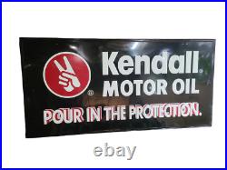 Large Kendall Motor Oil Pour In The Protection Sign Large Kendall Motor Oil Pour In The Protection Sign