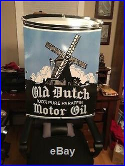 Large Old Dutch Motor Oil Porcelain Sign