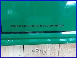 Large Original 1950-60's Quaker State Motor Oil Sign Beautiful Condition